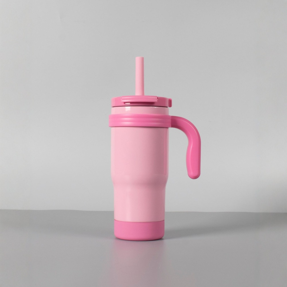 houroffer Amazon's best-selling reduce handle cup, double-layer insulated cup with straw, 20oz car cup details Picture
