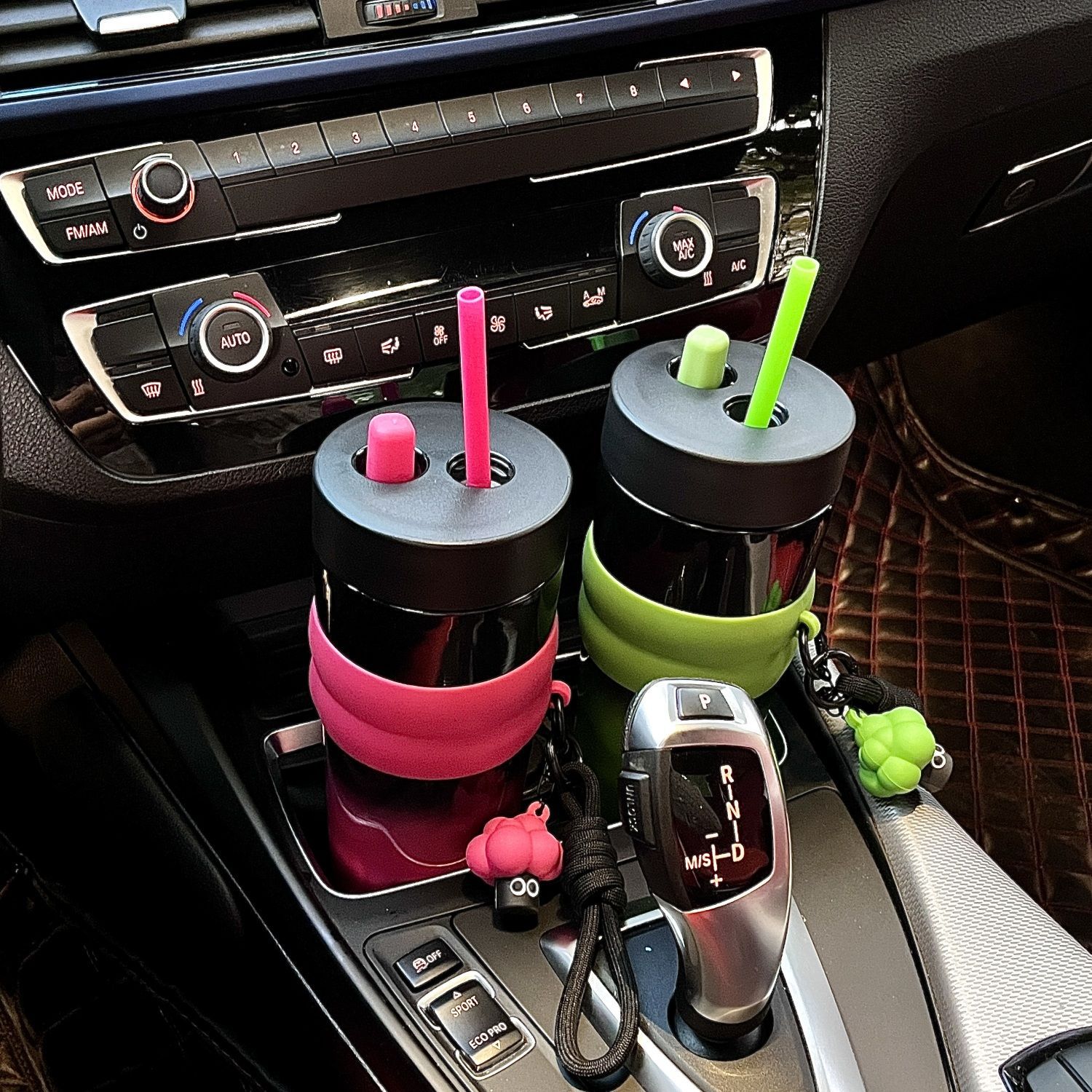 Cross-border insulated cup, 316 stainless steel car cup, large-capacity coffee cup, new ice cup with straw, water cup Specification drawing