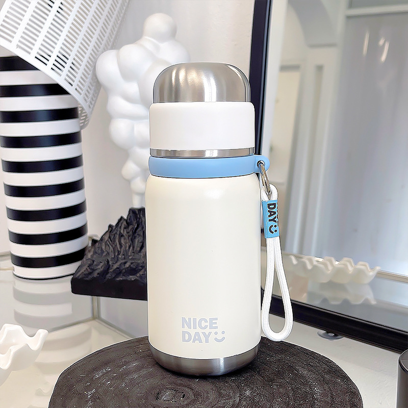 High appearance level for girls, large-capacity insulated cup, portable 316 stainless steel water cup for students, simple and ins thermos, easy to use full figure