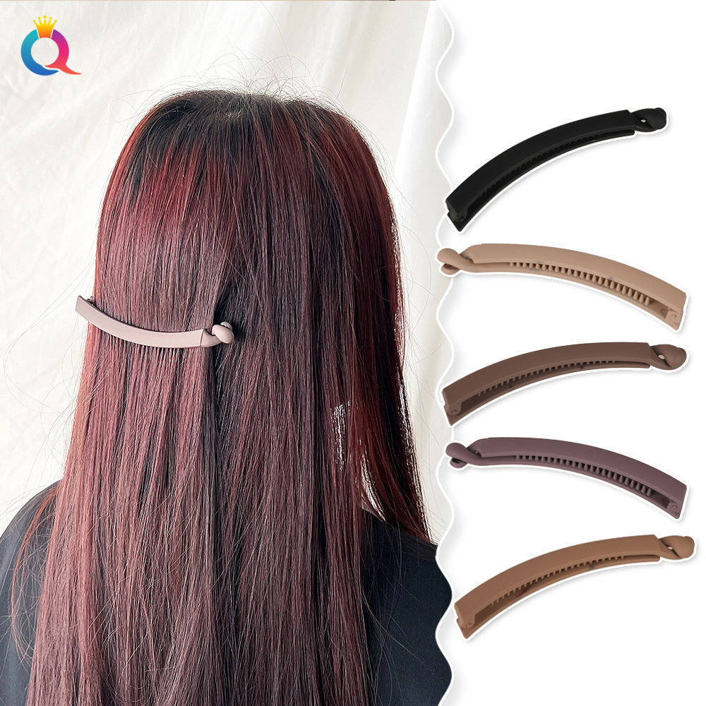 Qiyue Cross-border PC Hair Clip, Banana Clip, High ponytail Fixing Magic Tool, Simple Twist clip, hot-selling hair accessory wholesale in Yiwu full figure