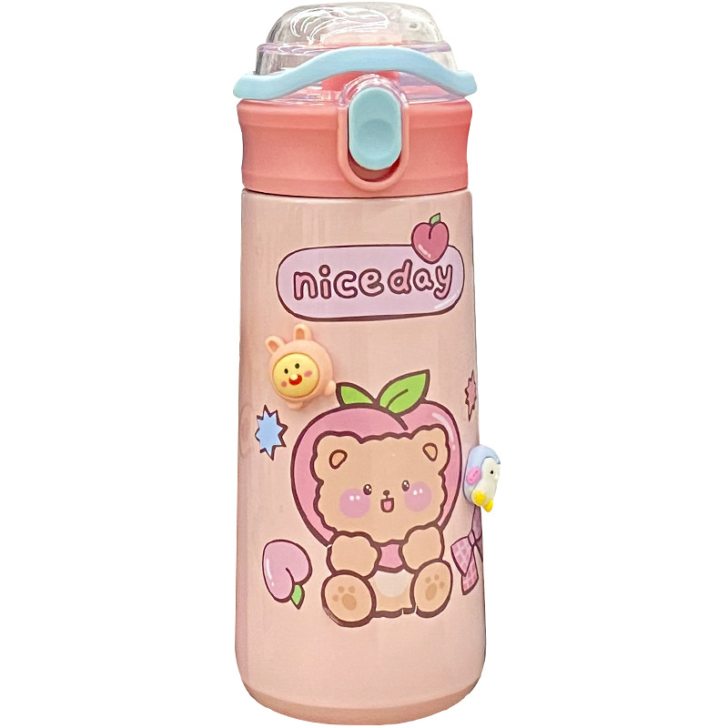 Customized new high-appearance cartoon portable Carter cups, thermos cups, straw bouncing cups and pea cups from the manufacturer, which are popular online Item Picture