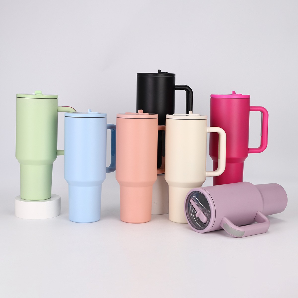 Stainless steel insulated cup, large-capacity anti-drop straw cup, portable 40oz ice cup for both men and women at home Specification drawing