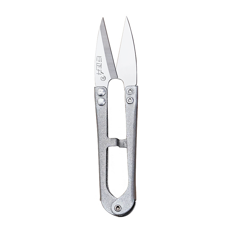Small scissors with thread ends, spring U-shaped SK2 silver handle, sand scissors, cross-stitch tools, tailor's yarn scissors Item Picture