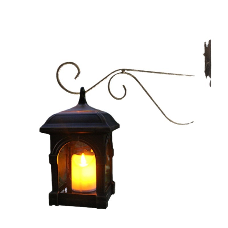 Outdoor solar-powered swing candle wind lamps, courtyard candle lamps, solar-powered hanging lamps, Buddhist cultural products Item Picture
