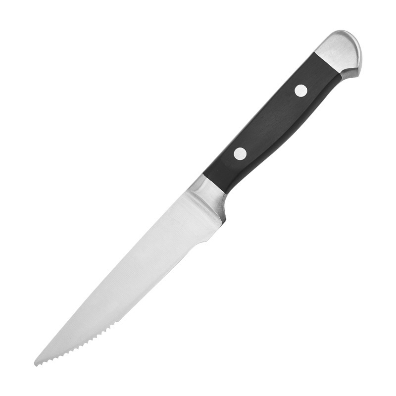 Factory direct delivery stainless steel steak knife with serrated pointed tip, Western dining knife, sharp for household steak cutting, Western dining knife Item Picture