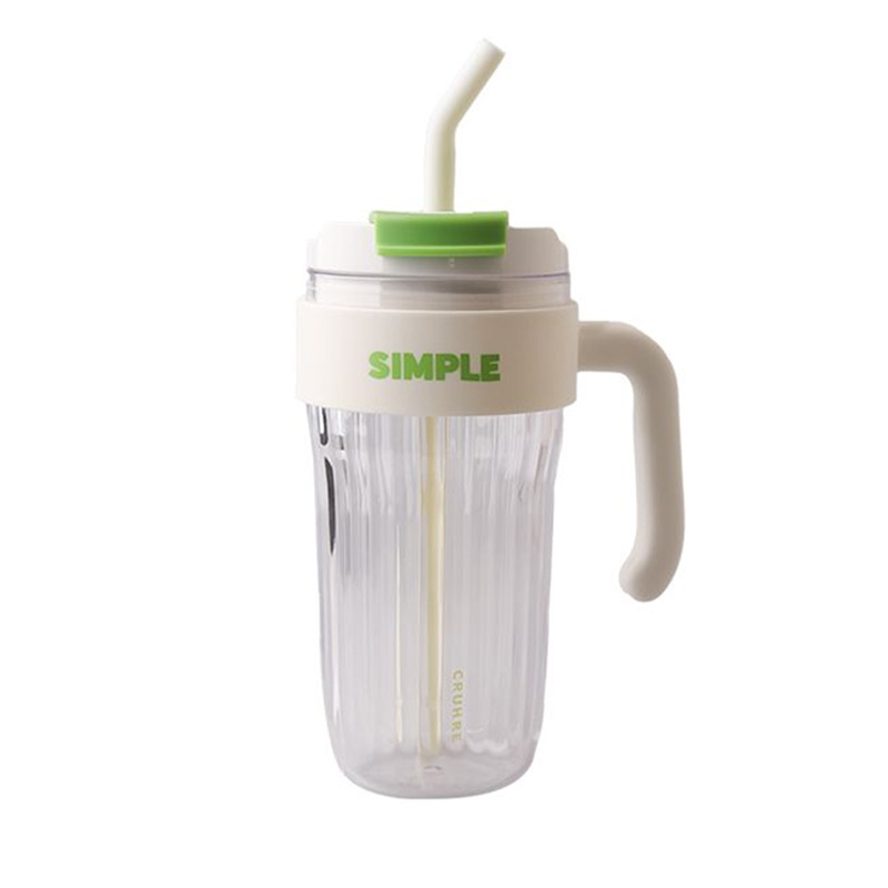 Simple straw cup, high appearance level, girls' office couple water cup, gift, summer Internet celebrity, ins style fashionable plastic cup Item Picture