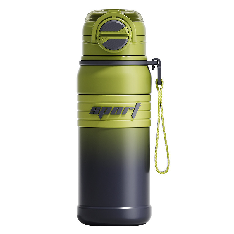 Outdoor cycling and running sports cup, 316 stainless steel insulated cup, spout, large-capacity water bottle with straw, water cup Item Picture
