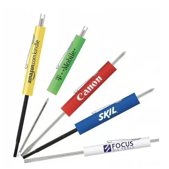 Promotional gifts: Double-head screwdrivers, advertising gifts: pen-type button screwdrivers, double-head magnetic screwdrivers full figure