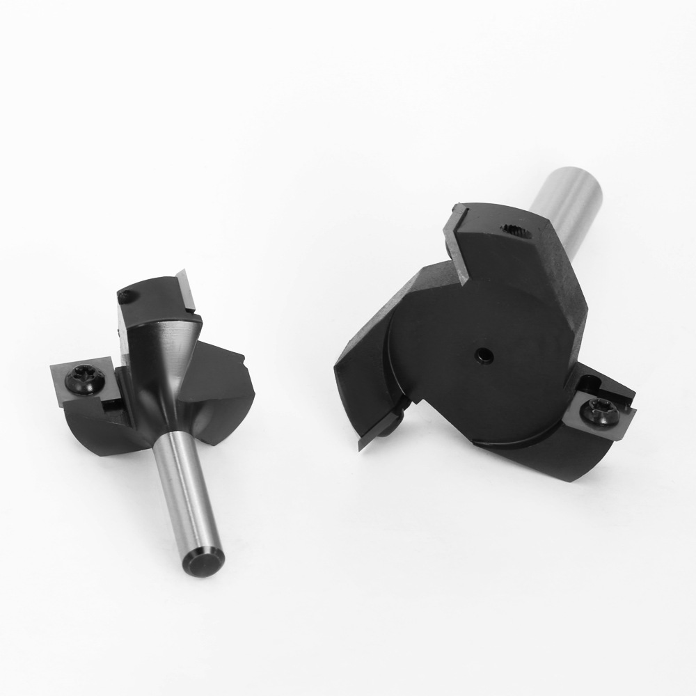 1/2 handle three-edge T-shaped knife, slot knife, slotting knife, woodworking milling cutter, slotting milling cutter, T-shaped tenon knife, woodworking milling cutter Application Scenario