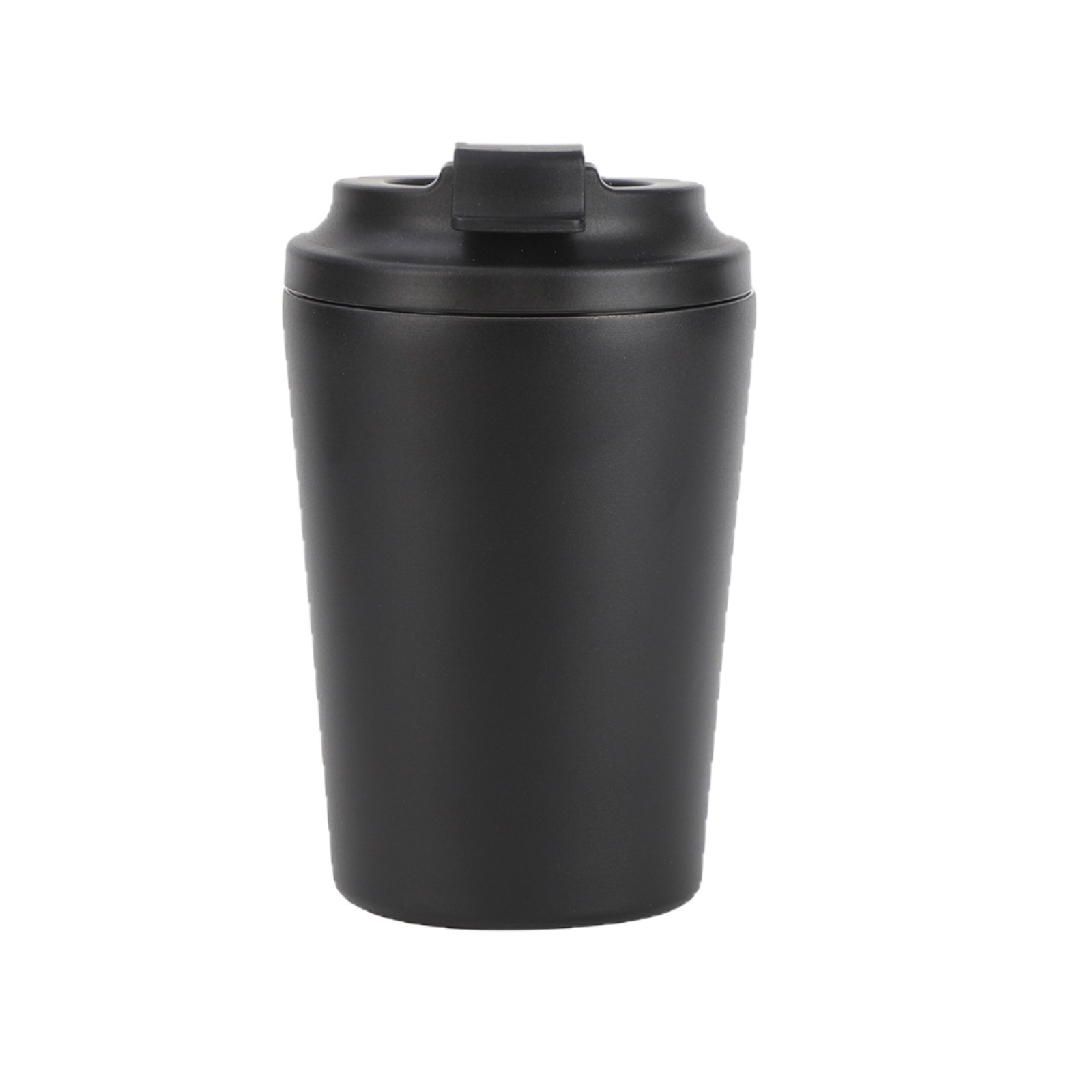New cross-border 12oz stainless steel coffee cup, simple flip-top insulated cup, portable double-layer office portable cup Item Picture