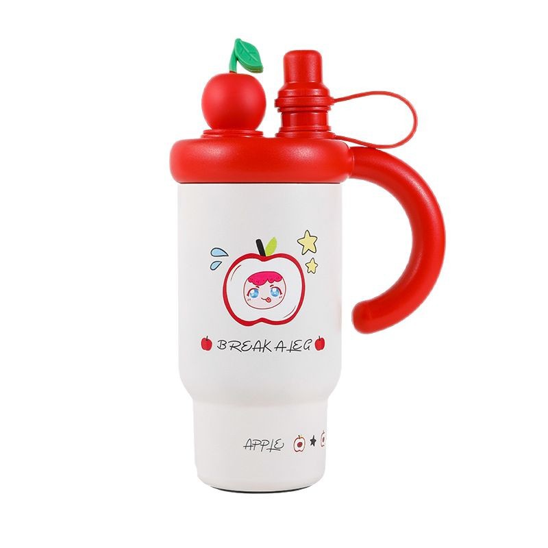 High appearance level, Bingbing Super Cup, Giant insulated cup, large capacity for girls to drink water, high-end office dual-drinking cup Item Picture