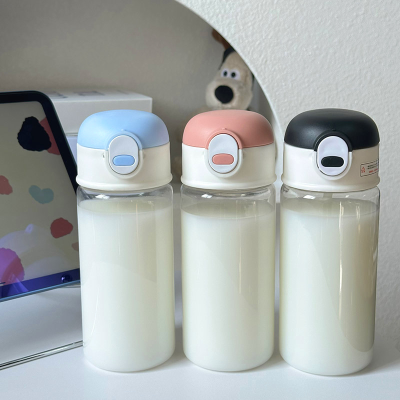 2024 Bouncing plastic cup Water cup for female office workers, new plastic ins with straw cup strap, compact and portable Specification drawing