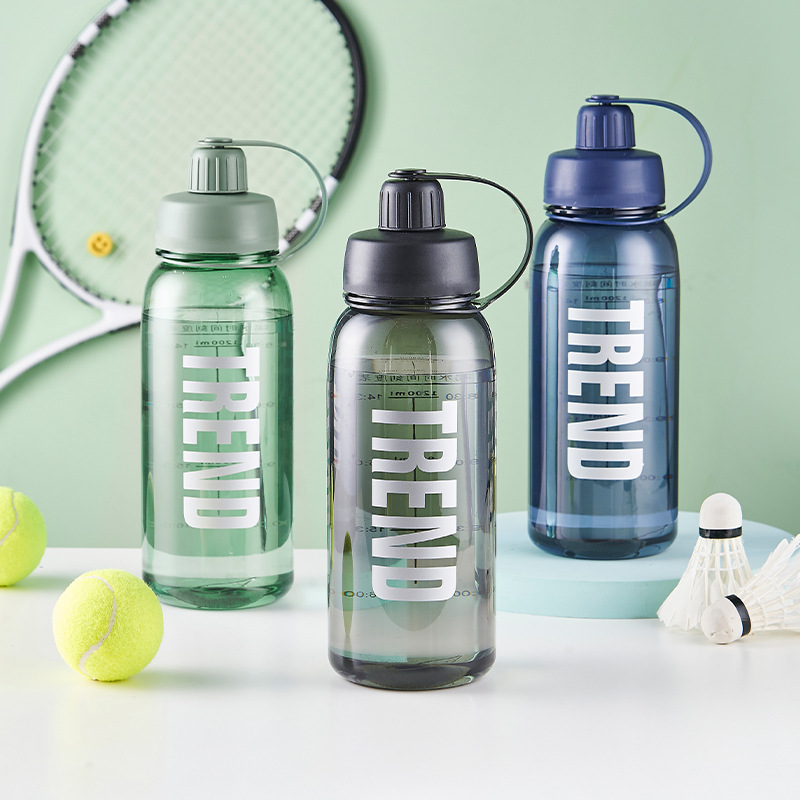 Fuxing student water cups, large-capacity plastic cups, fitness and sports water bottles, portable water bottles, simple and portable cups wholesale