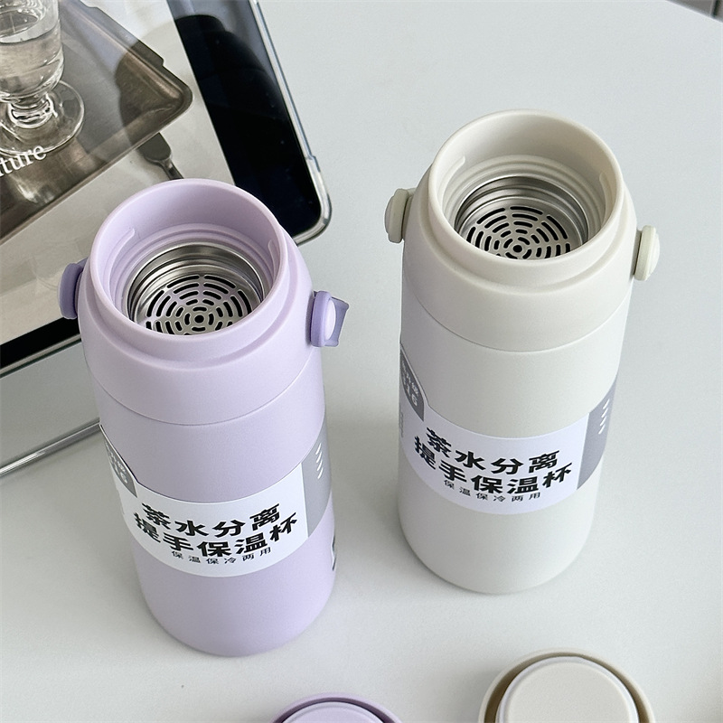 Tea-water separation handle Yongkang insulated cup 316 stainless steel portable cup for going out, high appearance level tea cup customization details Picture