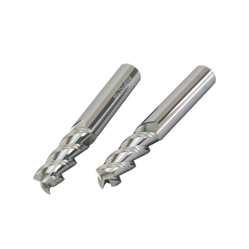 55-degree tungsten steel milling cutter, 3-edge hard tungsten steel alloy coated flat cutter, cnc numerical control tool, flat-bottomed three-edge end mill Application Scenario