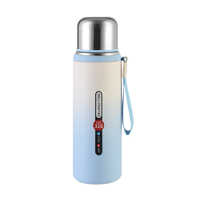 Gradient color Roman hydrogen-oxygen small steel cannon insulated cup, high appearance level, men's and women's portable car cup, simple outdoor tea brewing cup Item Picture