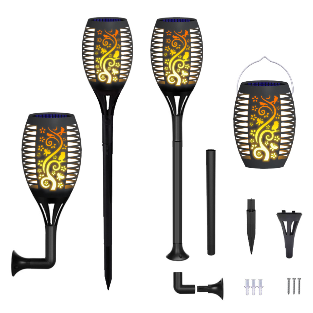 Solar outdoor flame light 96LED solar flame light Garden lawn light Courtyard landscape torch light Specification drawing