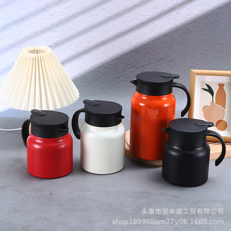 316 stainless steel insulated pot, large-capacity stewed teapot, business office coffee pot with handle, tea-water separator details Picture
