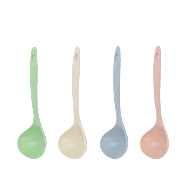 Wheat straw can be used to hold porridge. Hanging tableware, soup spoons, plastic long-handled spoons, hot pot spoons, deep-tipped spoons, and long spoons for porridge Item Picture