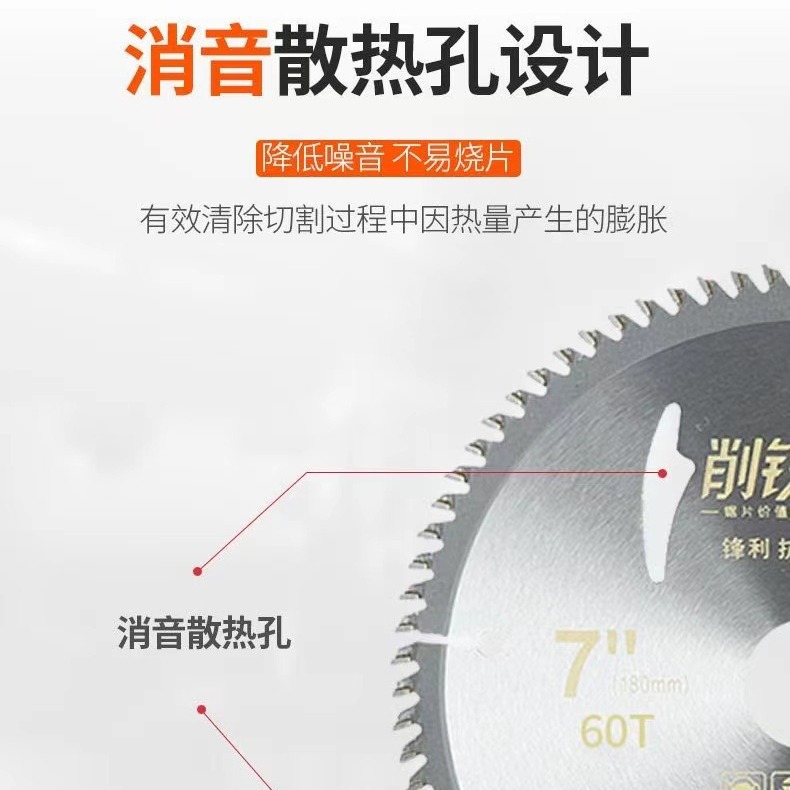 Factory wholesale of iron Wolf woodworking saw blades, 4-16 inch grinding blades, hard alloy cutting blades, ultra-thin alloy circular saw blades Specification drawing