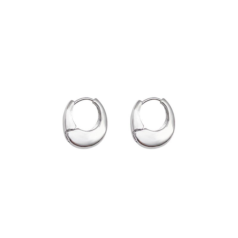 French retro metal teardrop earrings, a fashionable, niche, high-end and versatile accessory with a simple and elegant style for women Item Picture