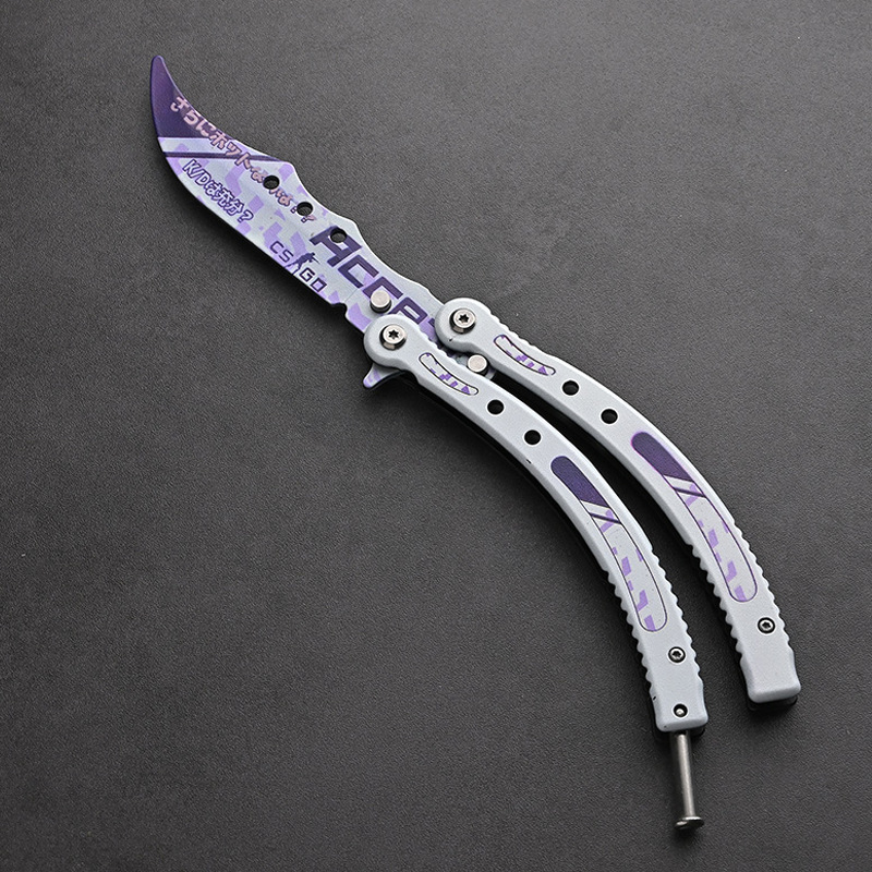 csgo Butterfly Folding Knife Peripheral Butterfly Knife Comb Claw Knife Uncut Hand Knife Butterfly Training Knife toy undefined