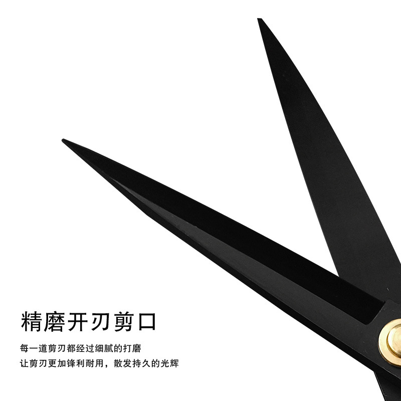 Tailor-made household manganese steel sewing scissors, genuine imported craftsmanship, 8-12 inch fabric cutting scissors, source factory Application Scenario