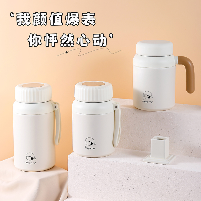 Cross-border stainless steel large-capacity outdoor sports water cup, 316 tea-water separation insulated cup, high appearance level student water cup Specification drawing