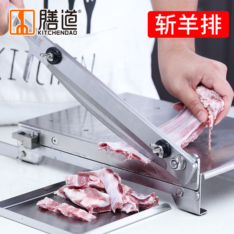 Shandao stainless steel commercial bone cutter for cutting pork ribs, chicken, duck and fish, guillotine knife for bone chopping, gate knife for frozen meat and traditional Chinese medicine slicing machine Specification drawing