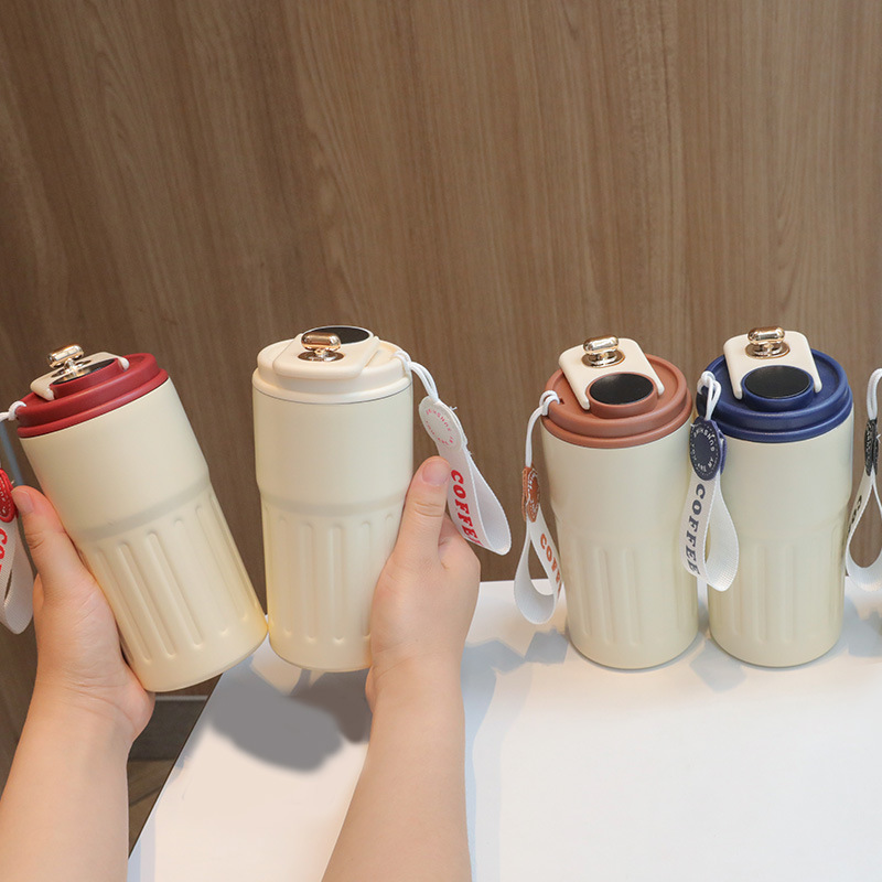High-appearation-level smart temperature-displaying coffee cup that won't break when dropped, large-capacity water insulated cup, student water cup, car and outdoor cup Specification drawing