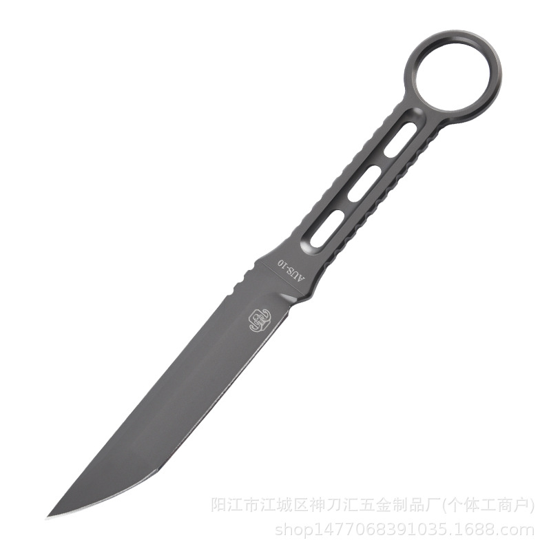 Hot-selling Krypton Rhino Ray AUS integrated straight knife, camping table knife, self-defense knife, outdoor portable tactical knife Item Picture