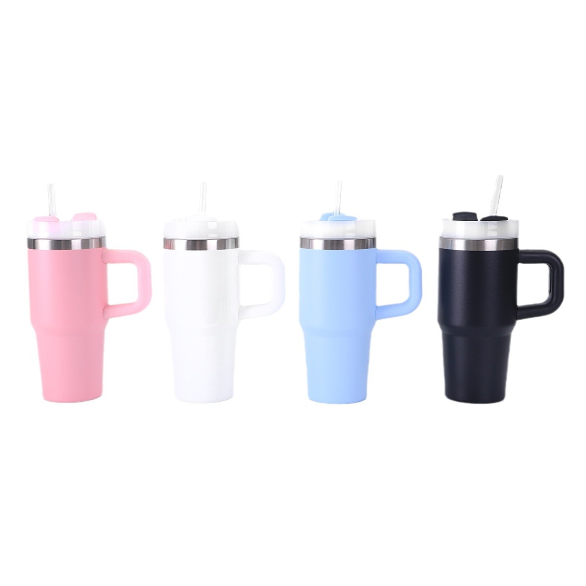 New foreign trade stainless steel insulated and chilled beer mug handle portable car outdoor ice cup 14oz car cup Item Picture