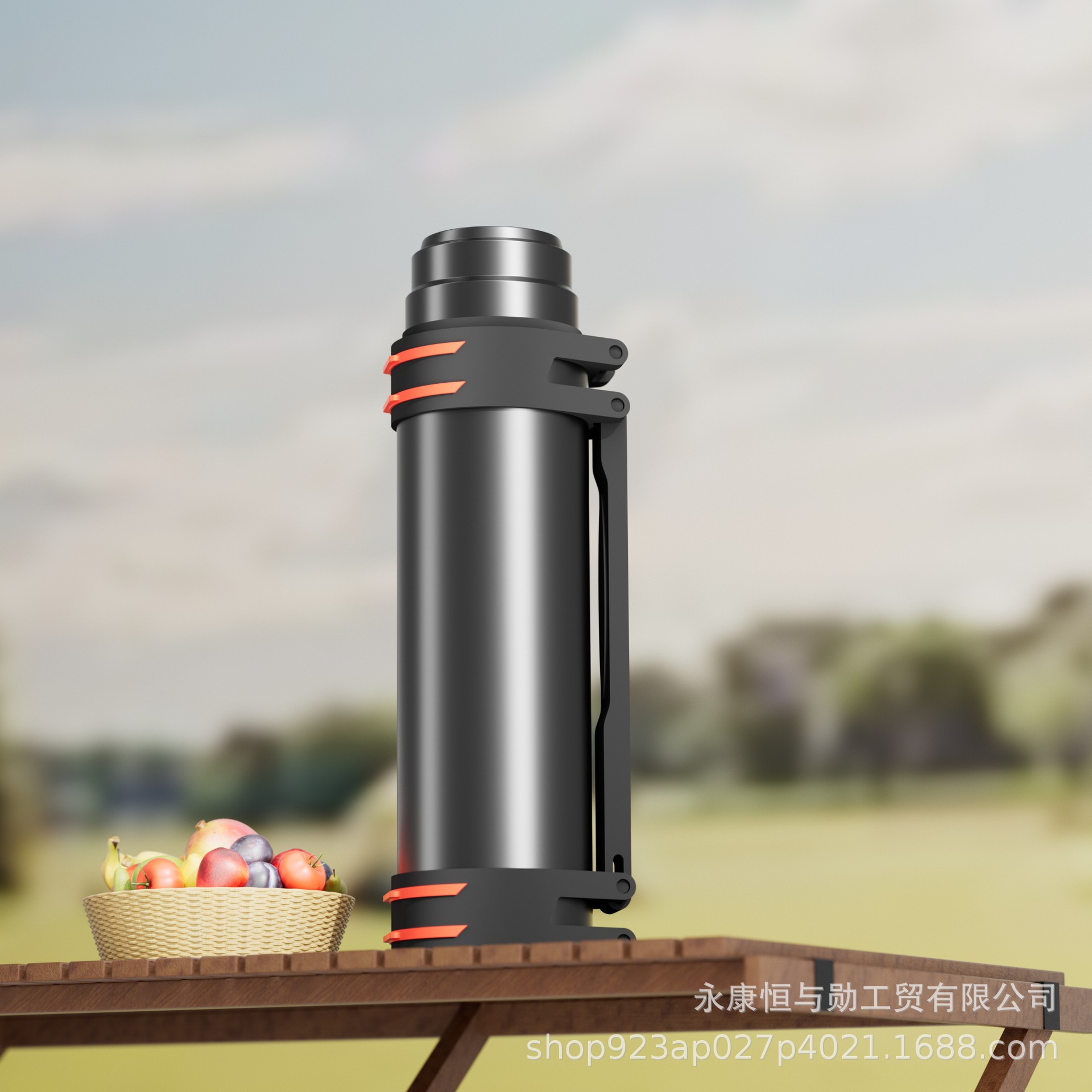 304 stainless steel large-capacity insulated water bottle, portable thermos for household use, portable for car trips, and travel stewed tea pot Application Scenario