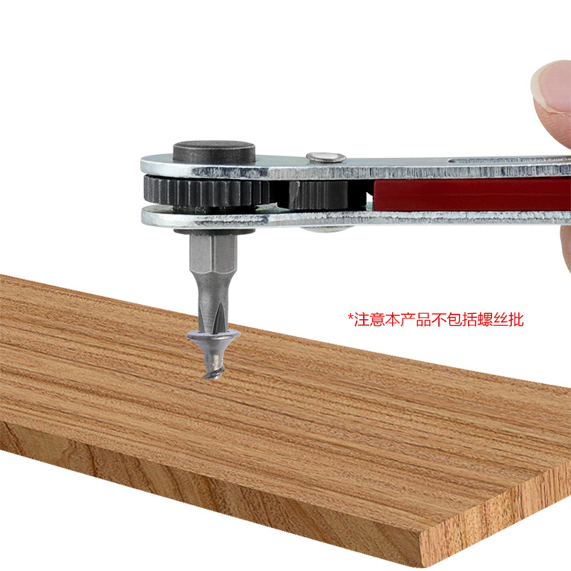 Right-angle 1/4 socket socket multi-purpose mini manual flat-head bidirectional ratchet screwdriver wrench details Picture