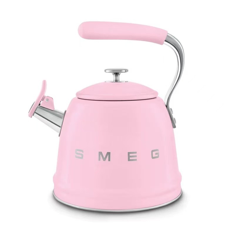 SMEG retro electric kettle, stainless steel boiling kettle, insulated stainless steel 3L large-capacity kettle with a whistle details Picture