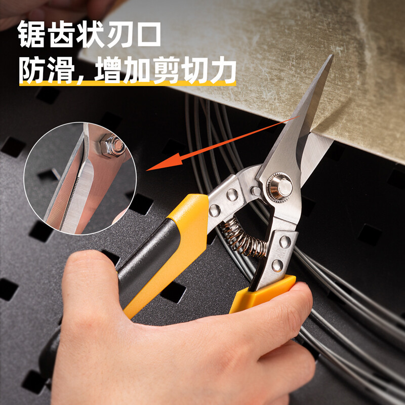 Deli Tool DL351008 Straight Head keel shears, 8.5-inch multi-functional stainless steel aviation shears Item Picture
