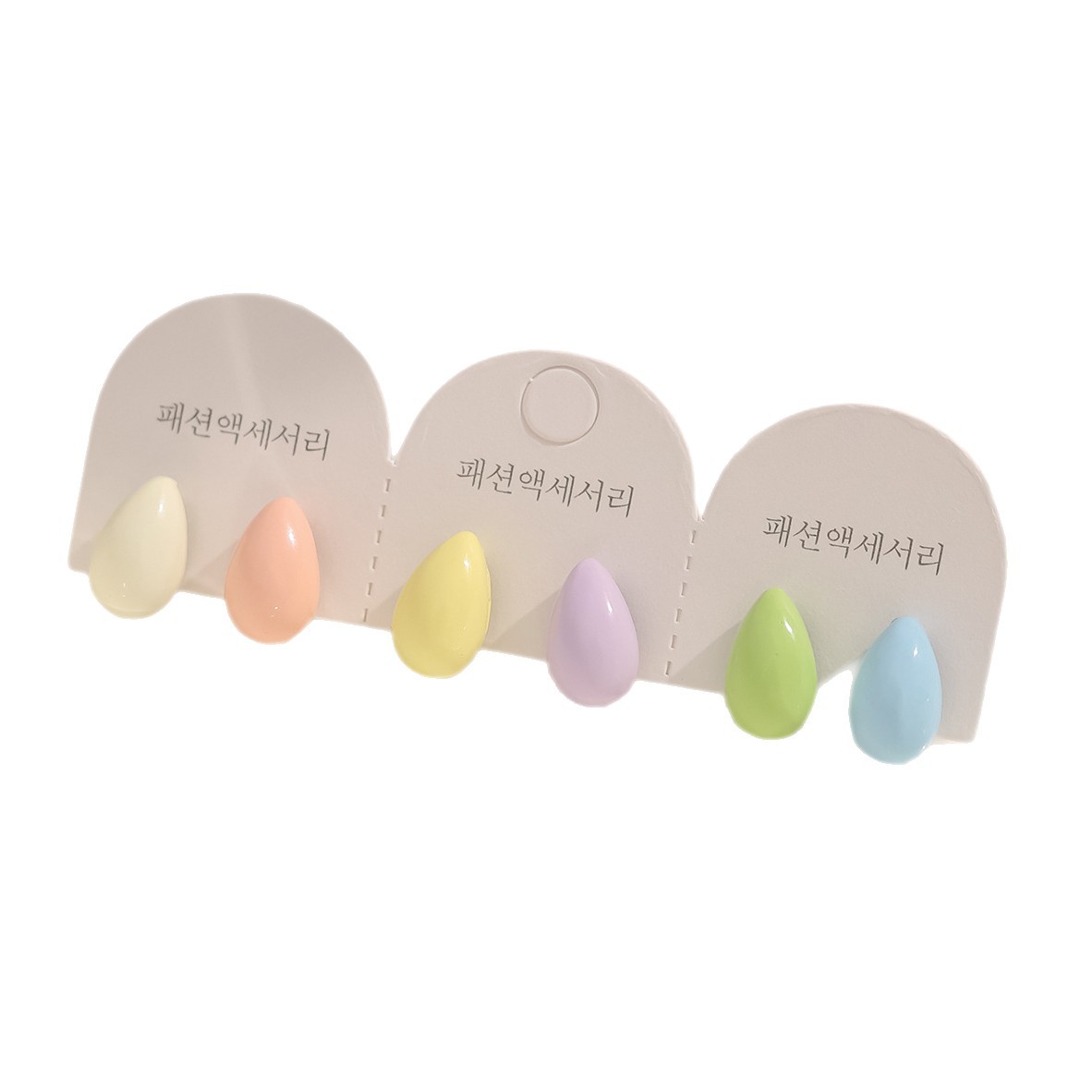 Summer new macaron-colored teardrop stud earrings, irregular and cute, candy-colored earrings, dopamine earrings Item Picture