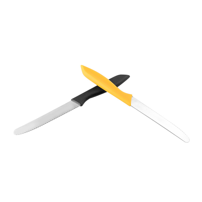 Manufacturer's in-stock stainless steel steak knives, plastic-handled Western serrated steak knives, and special kitchen knives for Western cuisine Specification drawing