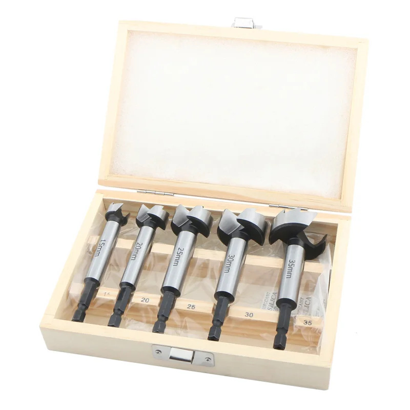 6.35mm small hexagonal handle woodworking hole opener, multi-tooth flat wing drill, woodworking drill bit, for opening holes in doors, Windows, cabinets and hinges undefined