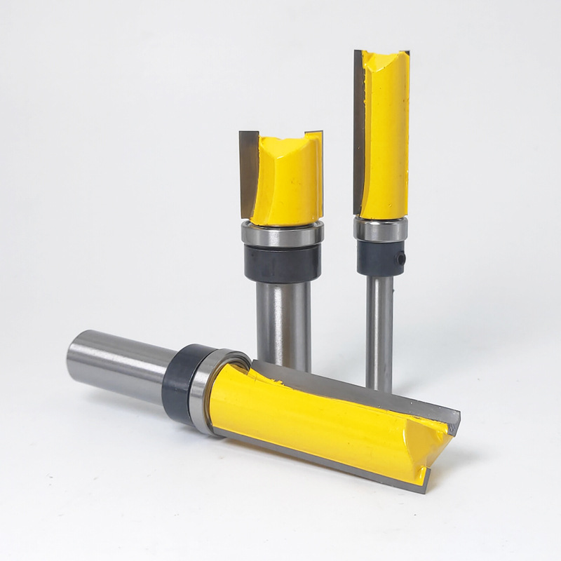 Profiling trimming knife with bearing straight knife, woodworking milling cutter, engraving machine trimming machine, profiling ball trimming knife 1/4 handle Application Scenario
