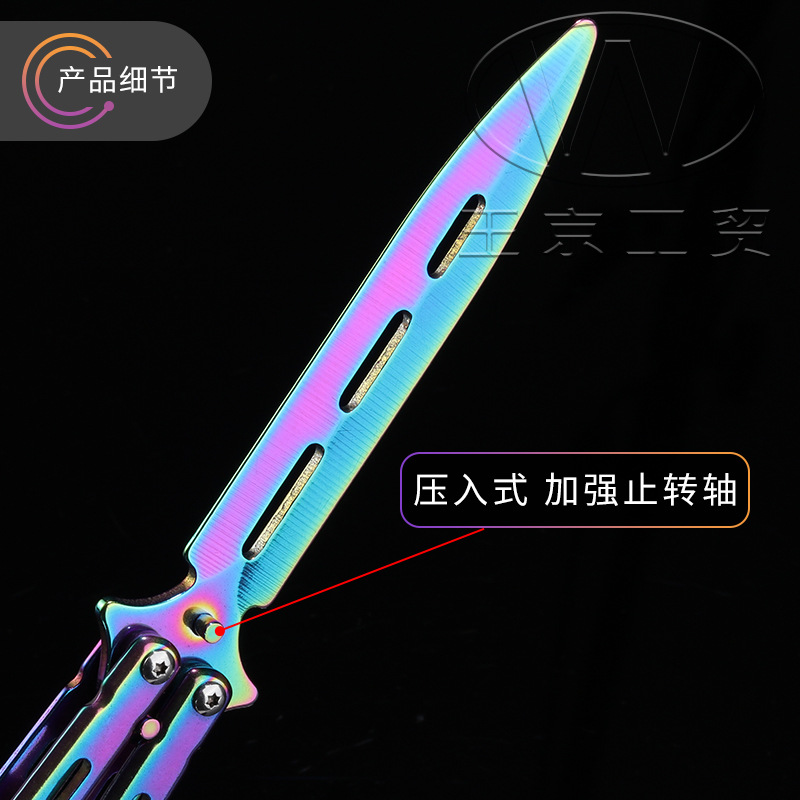 Butterfly Knife CSGO practice swinging hand game knife model folding comb Yangjiang Xiaodao Outdoor Factory wholesale uncut blade details Picture