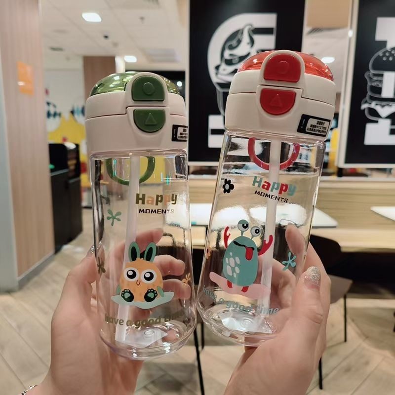 Simple water cup, tea and water dual-purpose water cup, high appearance level, hand-held cup with straw cup, summer portable cup, student gift Specification drawing
