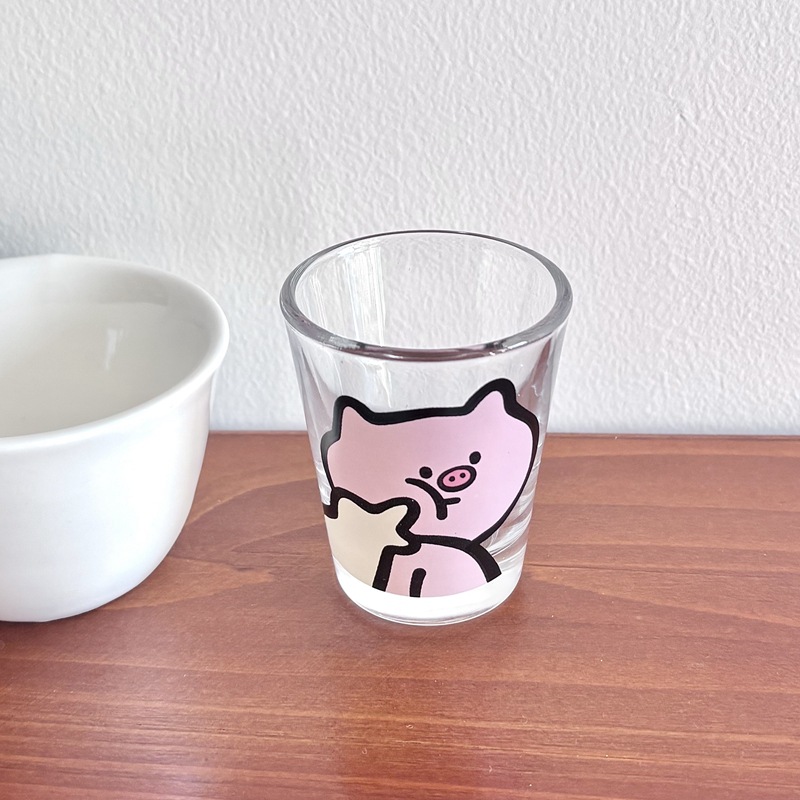 Homemade mini spirits cups, cartoon glass wine glasses, mini wine glasses, fruit wine glasses, household glass cups, water cups Specification drawing