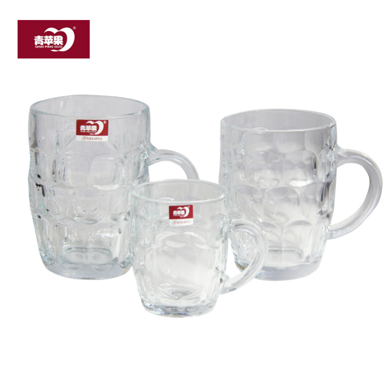 Green apple thickened transparent glass cups, pineapple draft beer cups, juice cups, beverage cups, cold drink cups, tea cups and water cups Item Picture
