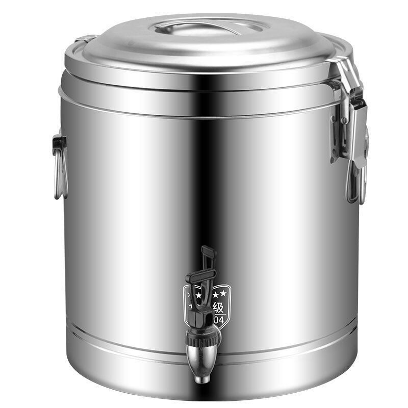 304 extra thick stainless steel insulated bucket, extra-long commercial large-capacity cafeteria rice bucket, stall bucket, tea bucket, cold drink bucket Item Picture