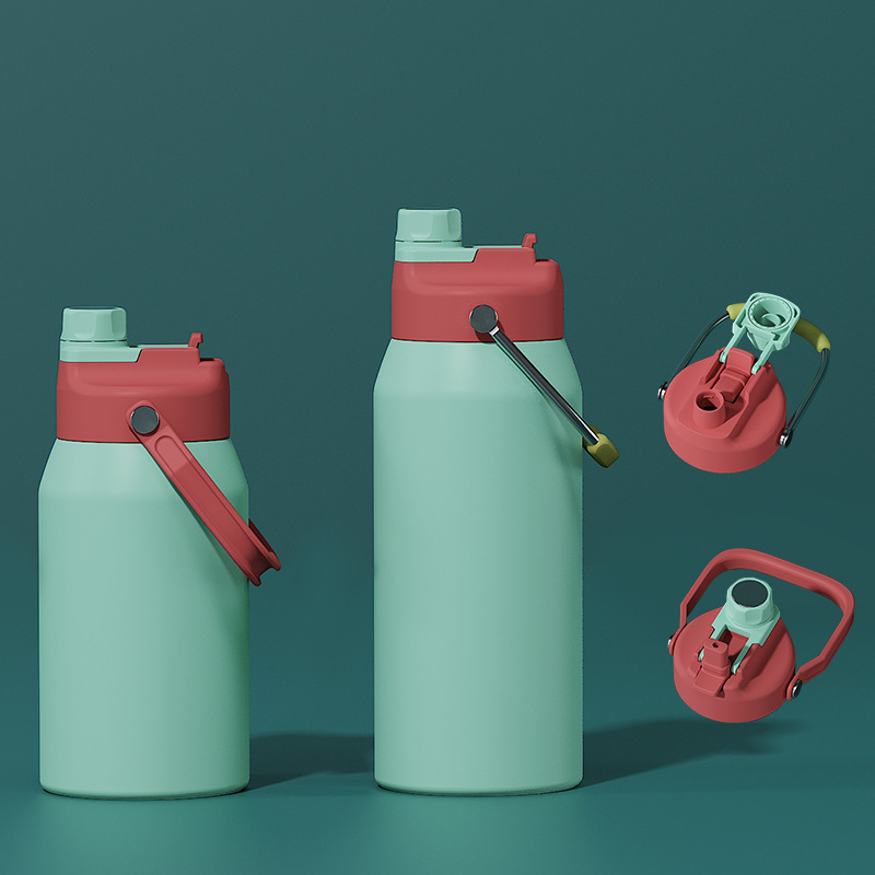 The 2025 new product features a unique private mold double-drinking large pot, a portable insulated cup, a sports pot with a large capacity and an extra-large mouth full figure