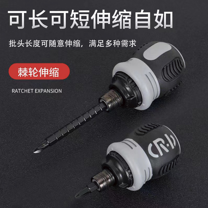 Genuine special-shaped ratchet screwdriver set, multi-head type integrated, cross-head and flat-head dual-purpose screwdriver combination Specification drawing