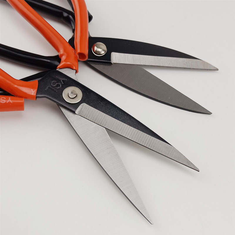 Stainless steel powerful scissors, industrial scissors, household scissors, large-head scissors, pointed scissors, iron sheet scissors, multi-functional scissors, factory Specification drawing