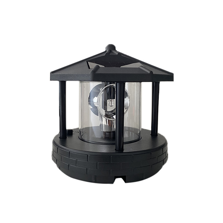 Cross-border LED solar rotating lighthouse resin accessories outdoor courtyard garden lawn decorative lighting landscape lights Item Picture