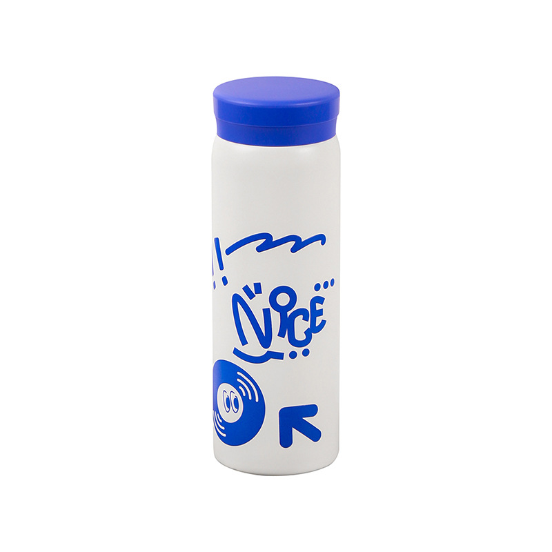 Mini pocket direct drinking portable cup, cartoon graffiti small children's insulated water cup, 304 stainless steel insulated cup Item Picture